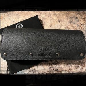Authentic Mirage 3 Watch Luxury Watch Roll- Black with blue suede interior
